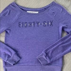 PINK Victoria's Secret Purple scoop Neck Sweater (can wear off one shoulder)